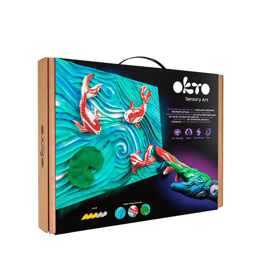 3D PICTURES Famous Masterpieces DIY set ”Koi Carps”