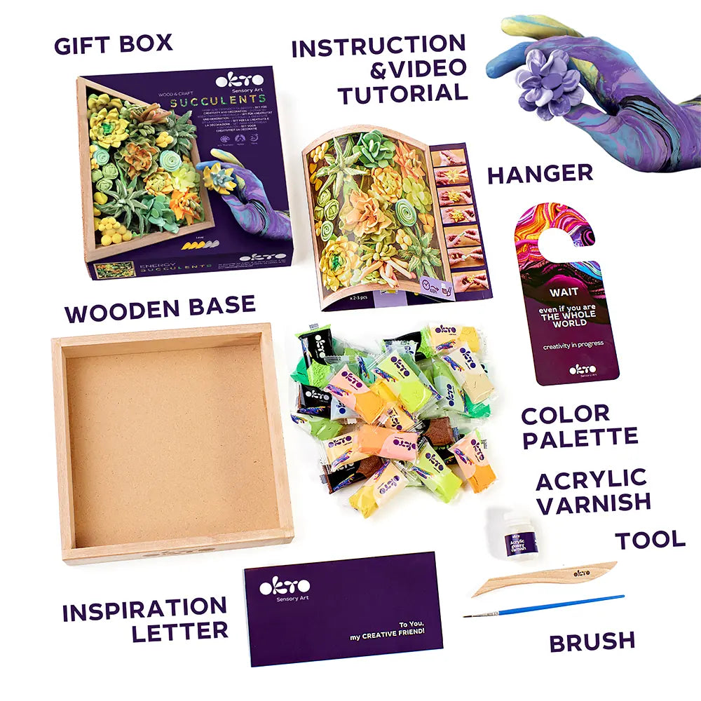 set Wood&Craft DIY "Succulents" ENERGY