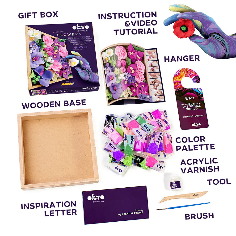 set Wood&Craft DIY "Flowers" INSPIRATION