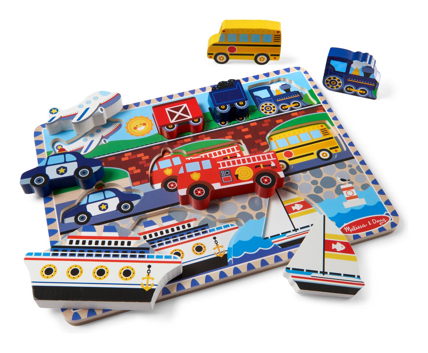 Melissa & Doug - Vehicle Chunky Puzzle