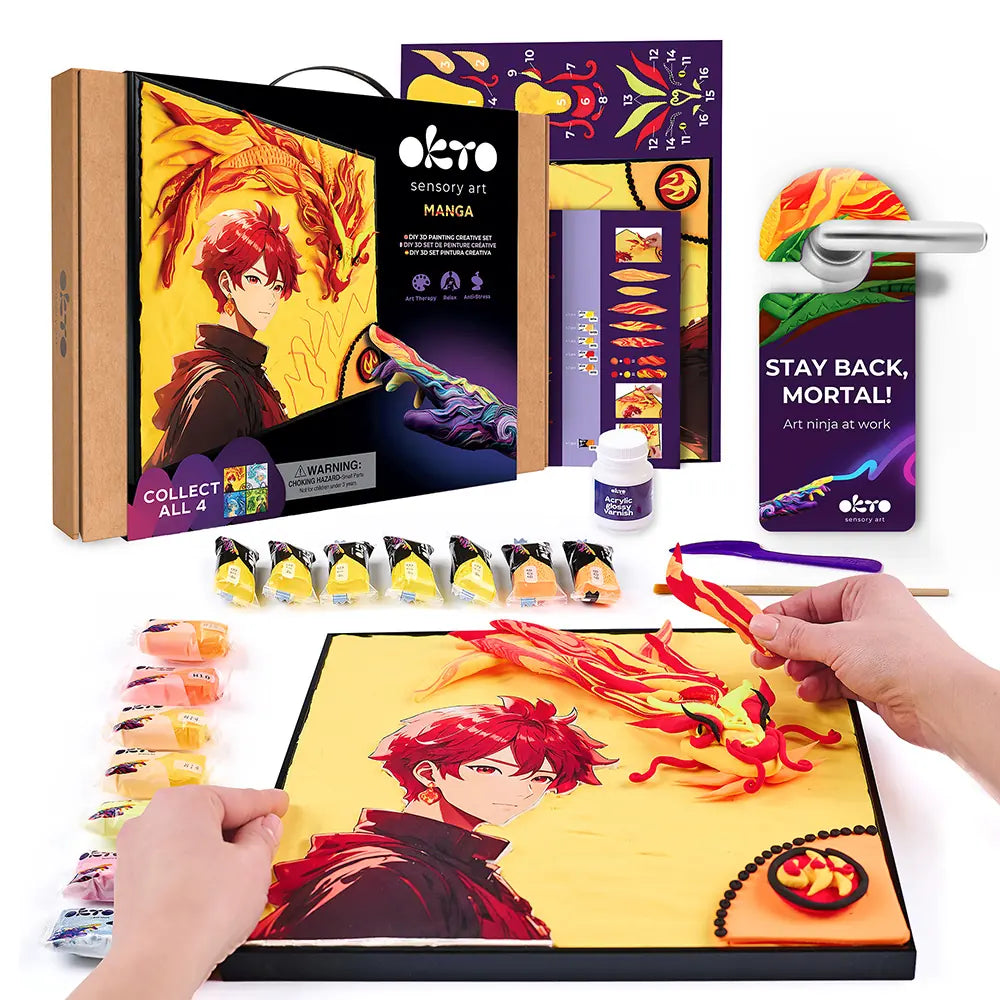 DIY 3D Painting set  "MANGA" Fire