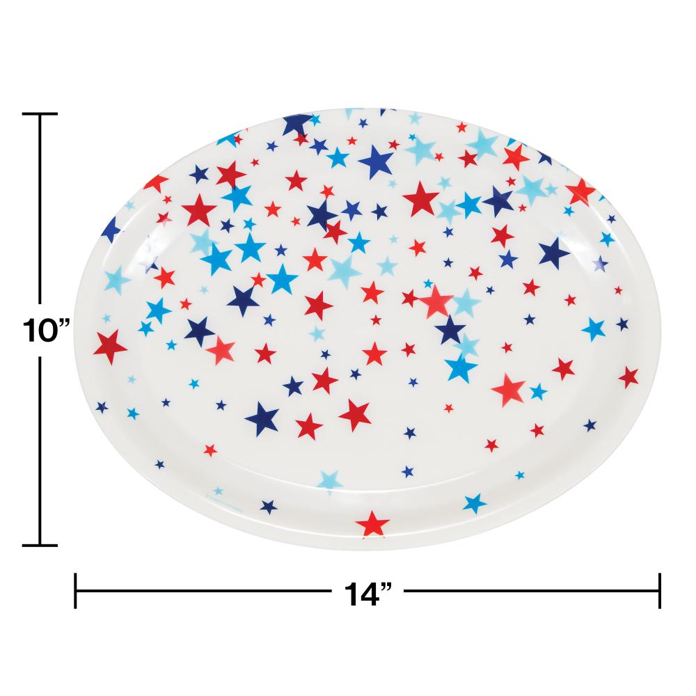 Bulk Patriotic Fourth of July Plastic Trays (12 per Case)