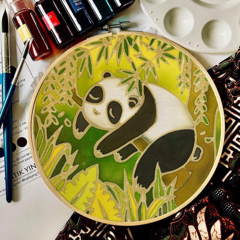 Sleepy Panda DIY Batik Craft Kit – Authentic Wax-Resist Textile Art for Beginners