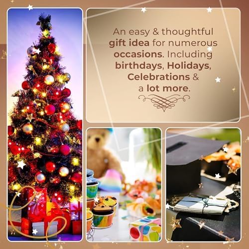 Holiday Elegance Gift Basket - Savor a variety of rich, decadent flavors, from classic milk and dark chocolates to exotic fruit-infused truffles - Canadian Distribution - Ships Free Within Canada on Orders Above CAD $199