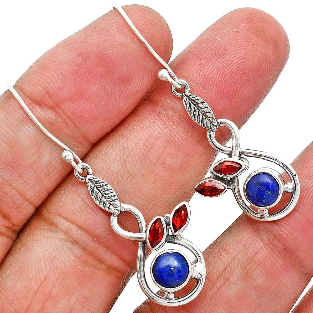 Natural Gemstone Leaf Pendant & Earrings Jewelry Set 925 Sterling Silver AGT1002 T-1013