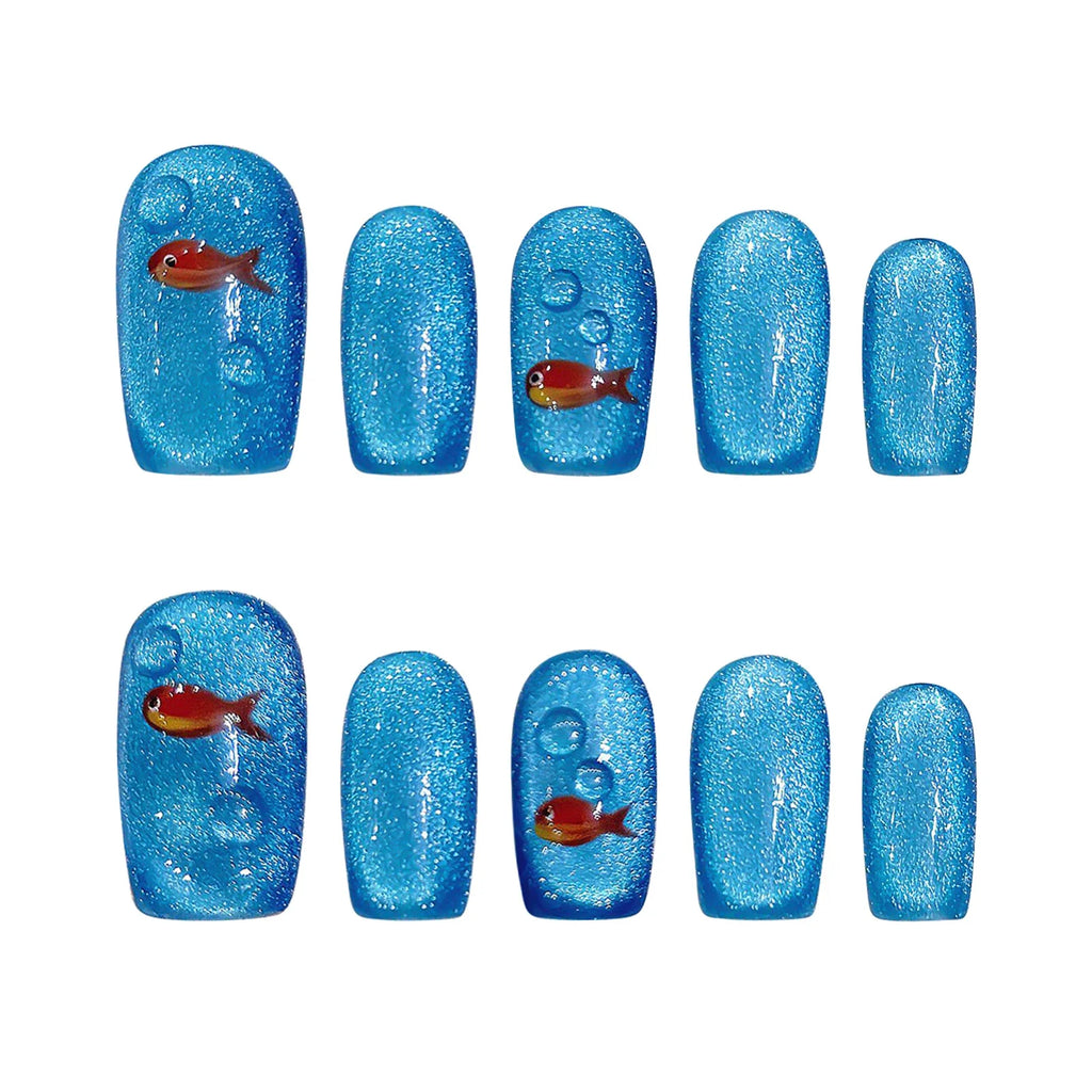 Cat's Eye Press On Nails