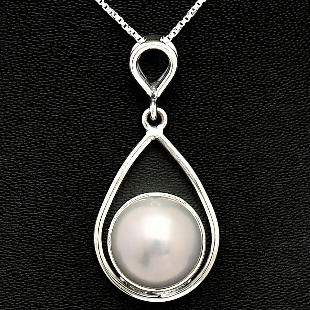 925 Sterling Silver Teardrop Natural Pearl Pendant Handmade Fine Jewelry DGP1018 P-1734