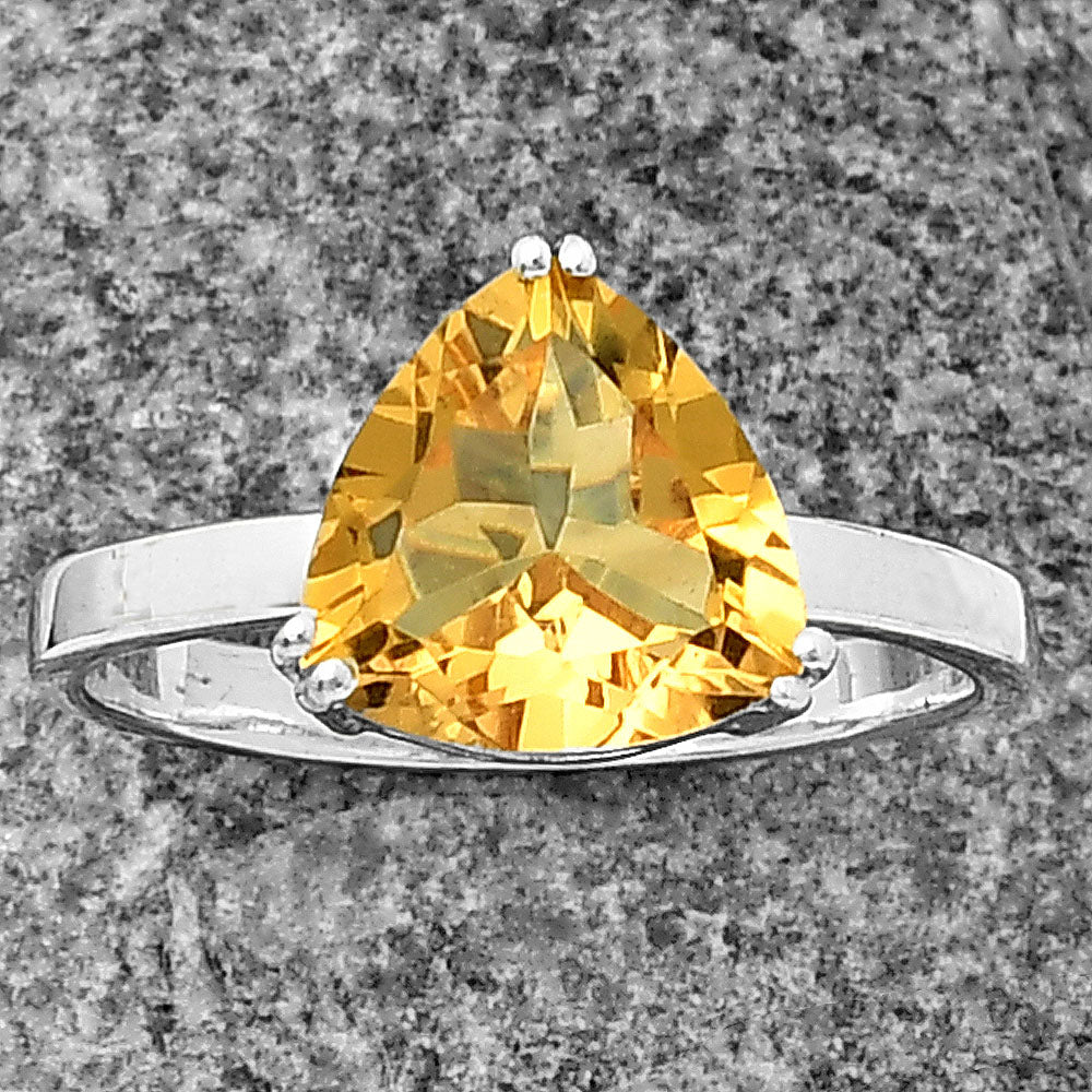 925 Sterling Silver Trillion Natural Gemstone Ring Handmade Jewelry DGR1107 R-1020