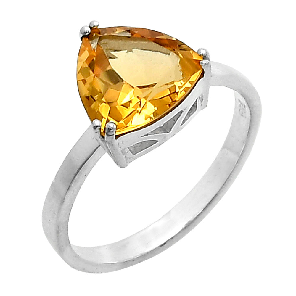 925 Sterling Silver Trillion Natural Gemstone Ring Handmade Jewelry DGR1107 R-1020