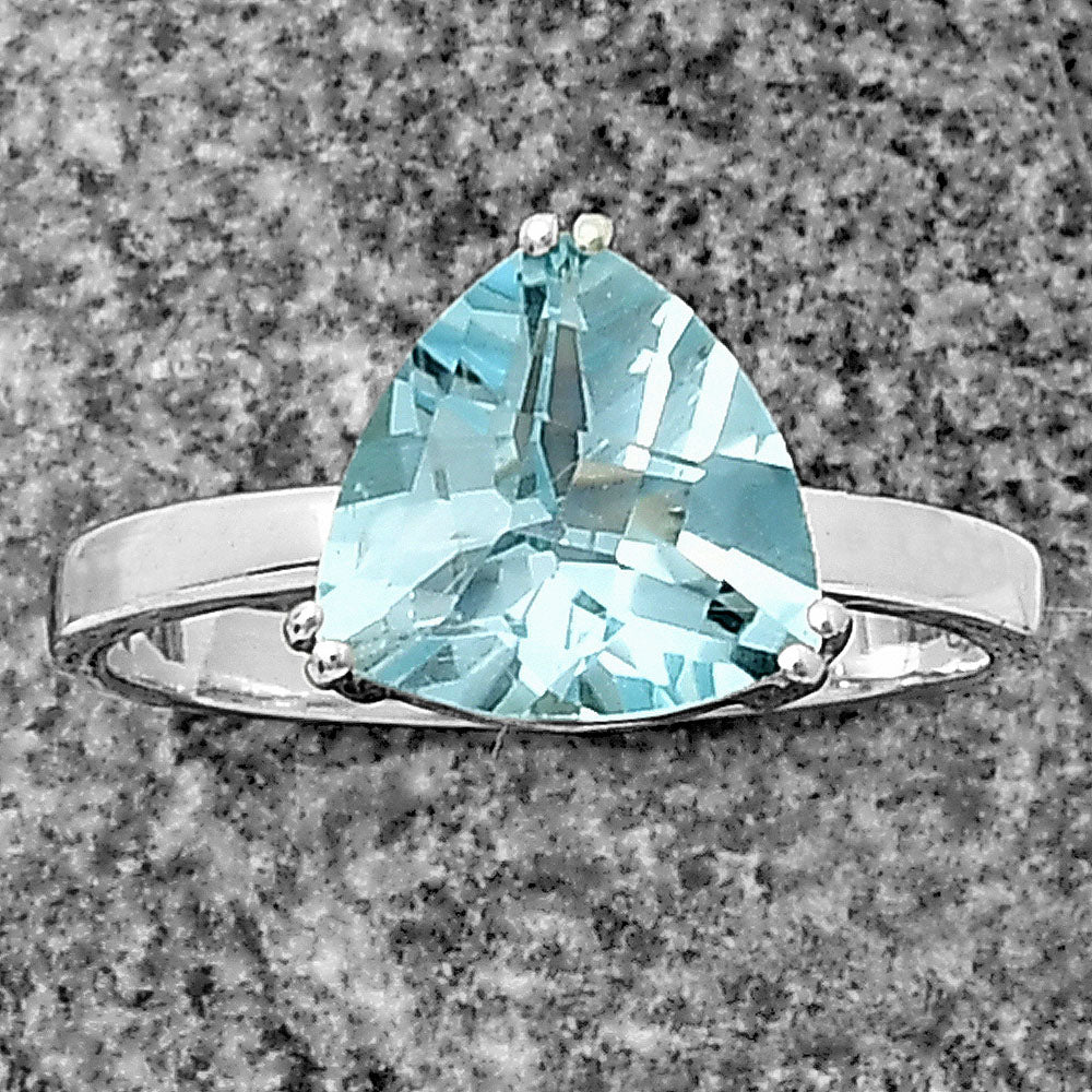 925 Silver Trillion Natural Gemstone Ring Handmade Sterling Jewelry DGR1108 R-1020