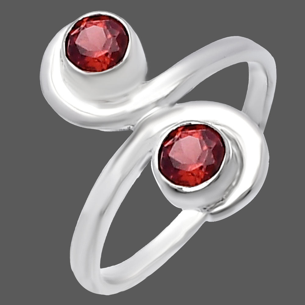 Round Natural Gemstone Spiral Ring 925 Sterling Silver Artisan Jewelry DGR1129 R-1230