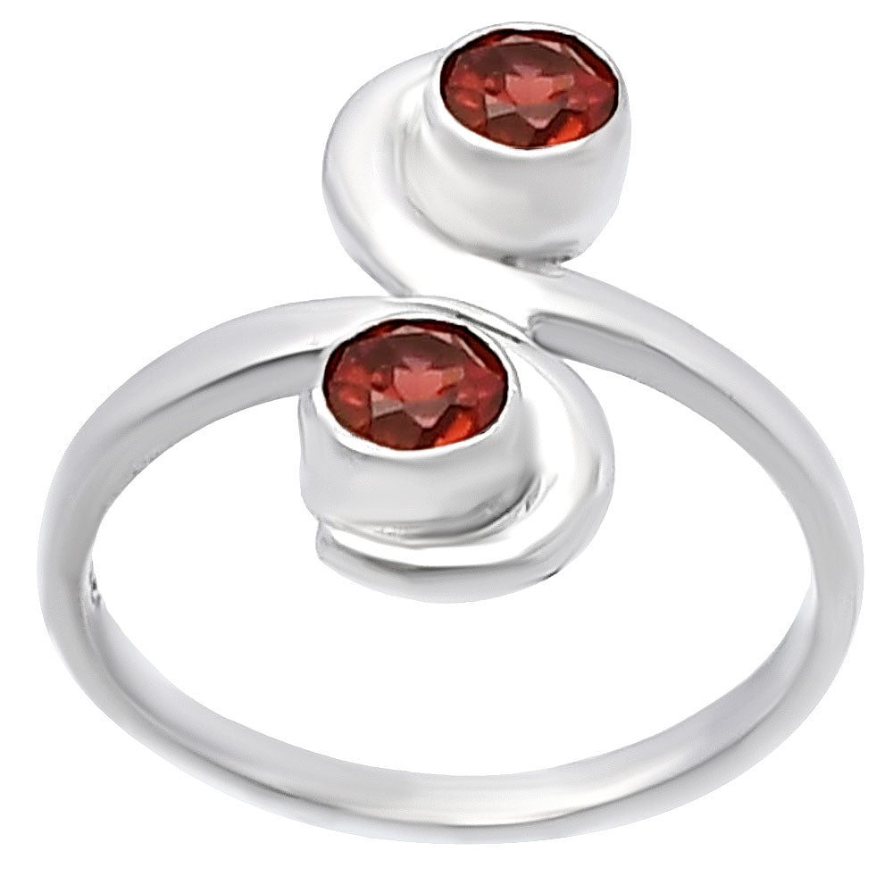 Round Natural Gemstone Spiral Ring 925 Sterling Silver Artisan Jewelry DGR1129 R-1230