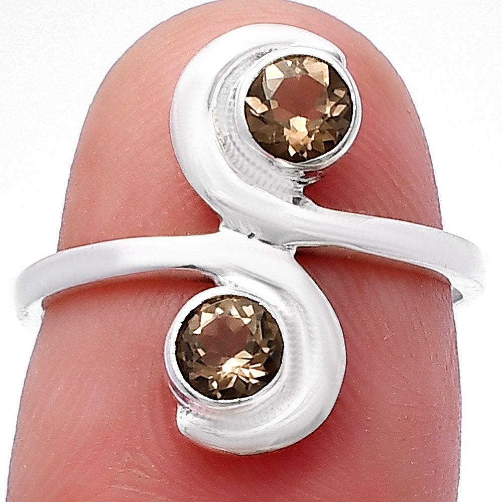 Round Natural Gemstone Spiral Ring 925 Sterling Silver Artisan Jewelry DGR1129 R-1230