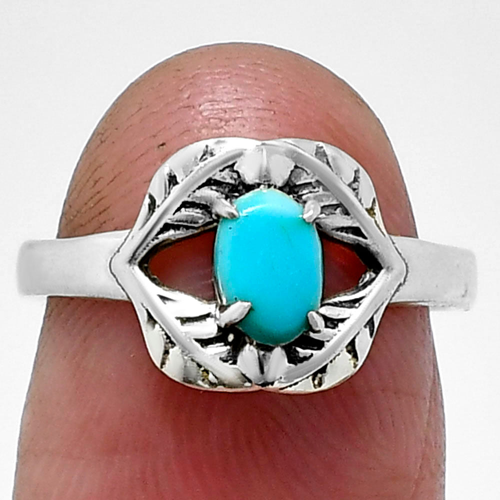 Oval Natural Gemstone Tribal Ring 925 Sterling Silver Handmade Jewelry DGR1144 R-1745