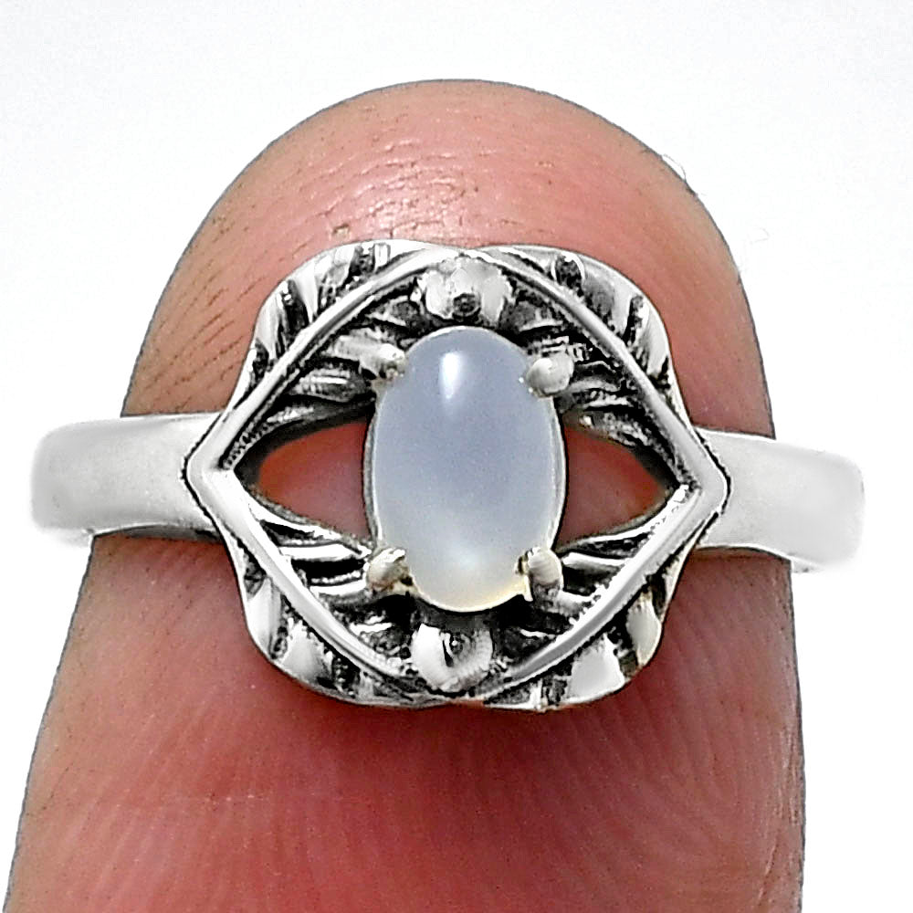 Oval Natural Gemstone Tribal Ring 925 Sterling Silver Handmade Jewelry DGR1144 R-1745