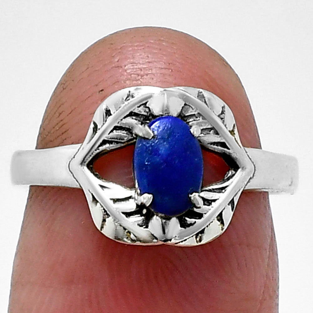 Oval Natural Gemstone Tribal Ring 925 Sterling Silver Handmade Jewelry DGR1144 R-1745