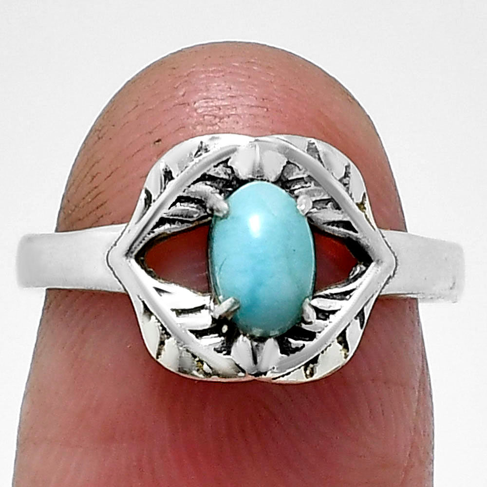 Oval Natural Gemstone Tribal Ring 925 Sterling Silver Handmade Jewelry DGR1144 R-1745