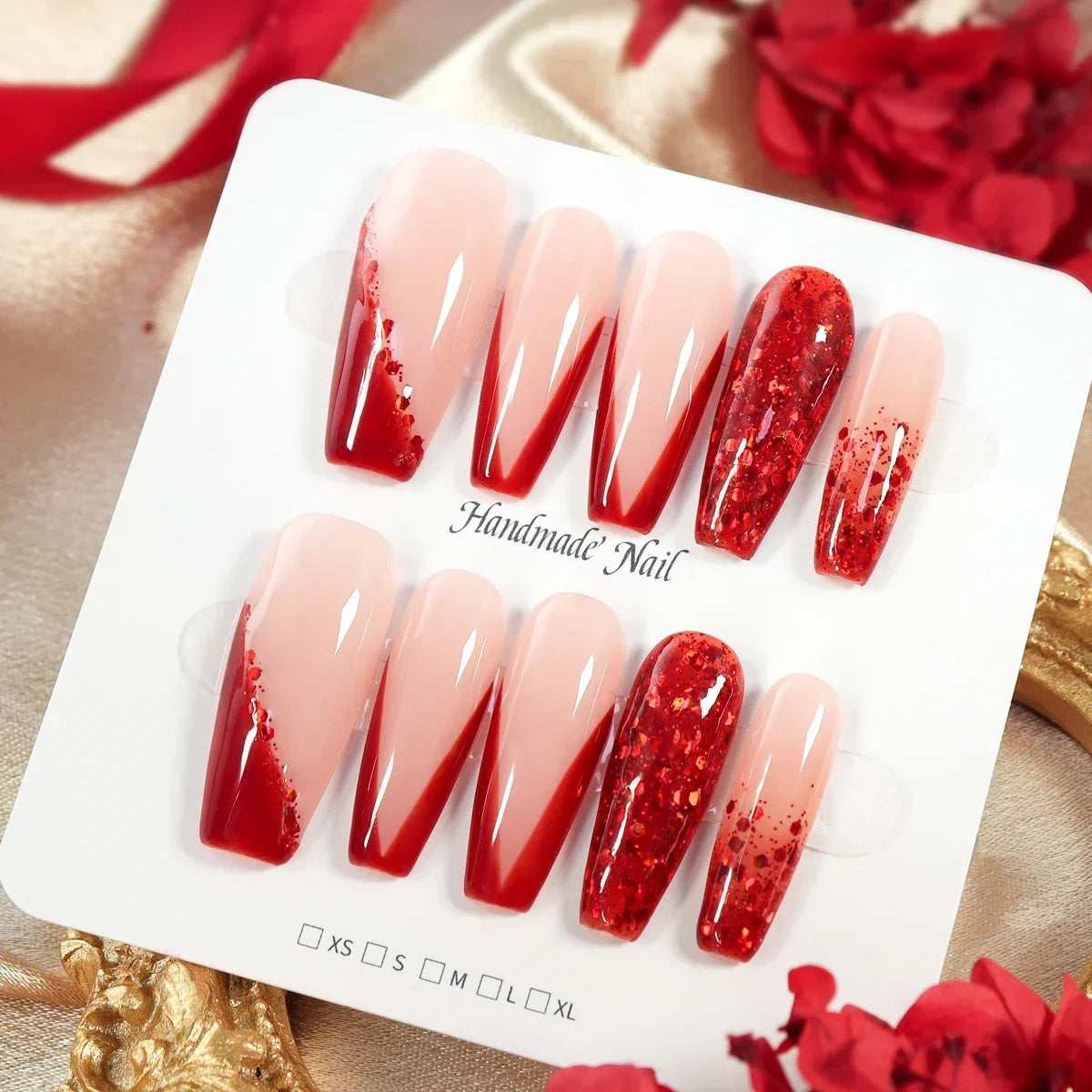 Festive Snowflake Press-On Nails