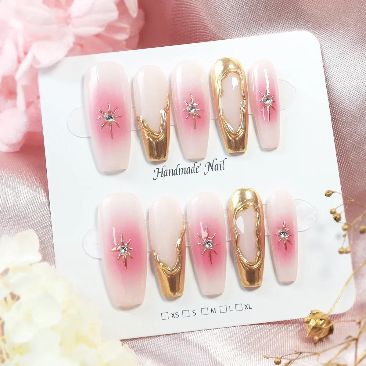 Festive Snowflake Press-On Nails