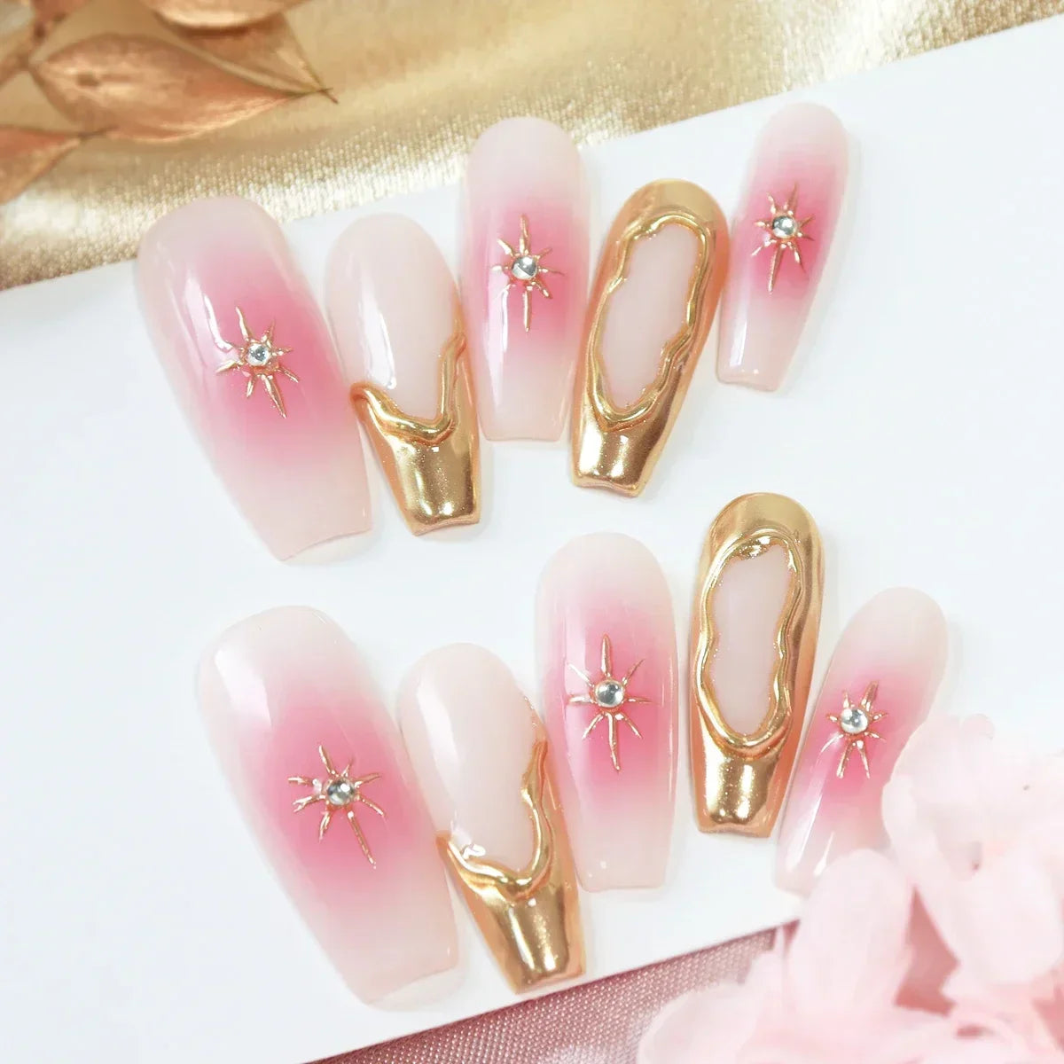 Festive Snowflake Press-On Nails