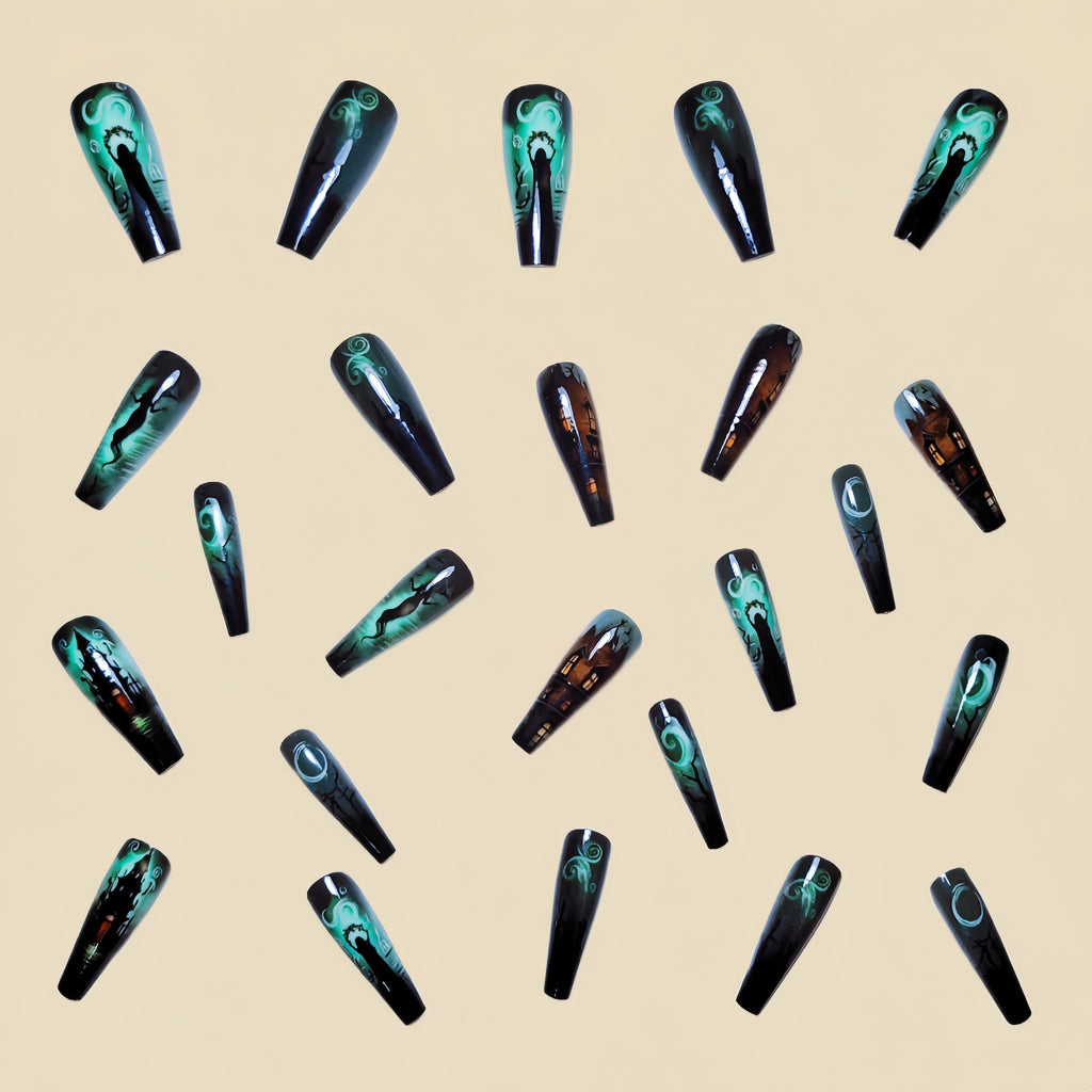 Green Ballerina Press-On Nails