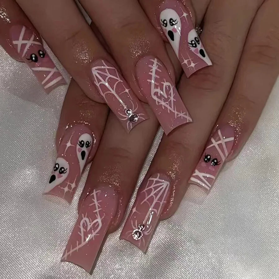 Halloween Pumpkin Press-On Nails
