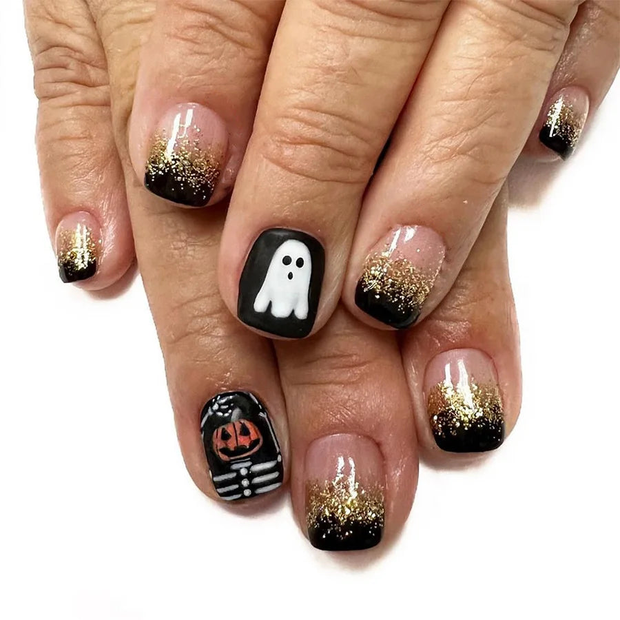 Halloween Pumpkin Press-On Nails