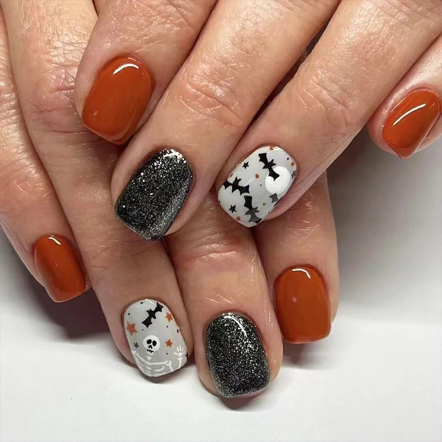 Halloween Pumpkin Press-On Nails