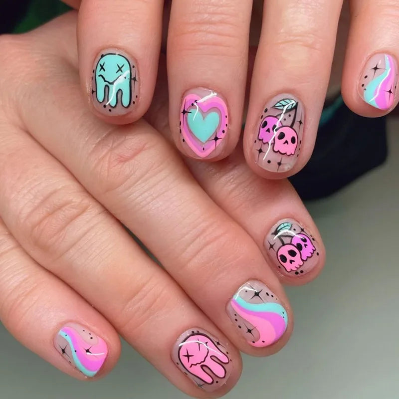 Halloween Pumpkin Press-On Nails