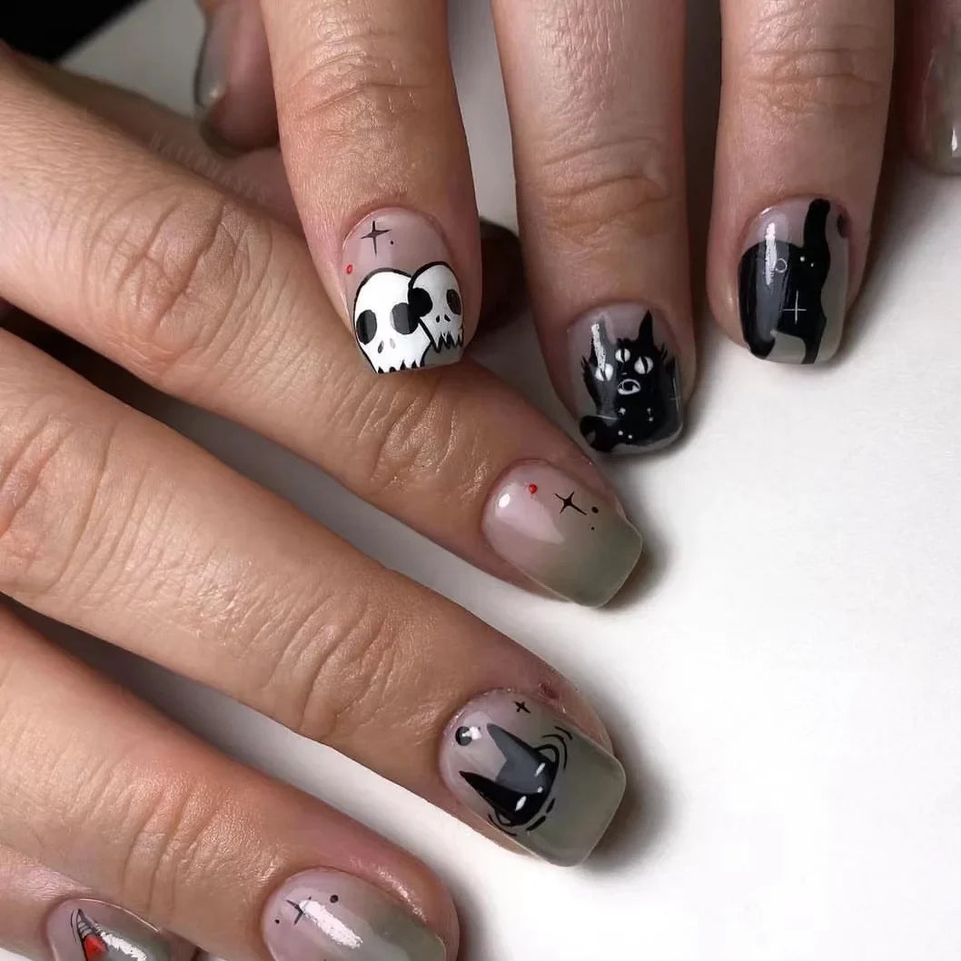 Halloween Pumpkin Press-On Nails