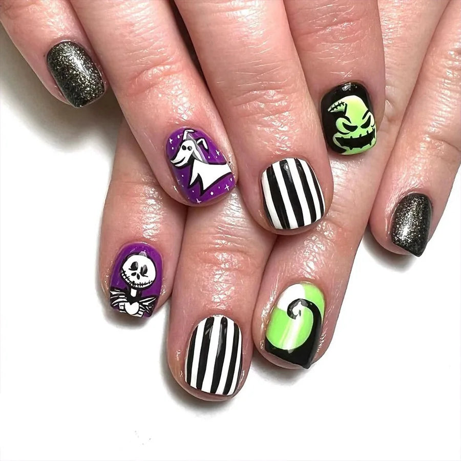 Halloween Pumpkin Press-On Nails