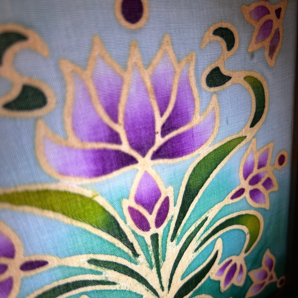 Batik Lamp Kit – Night Lotus | Hand-Waxed DIY Craft Kit
