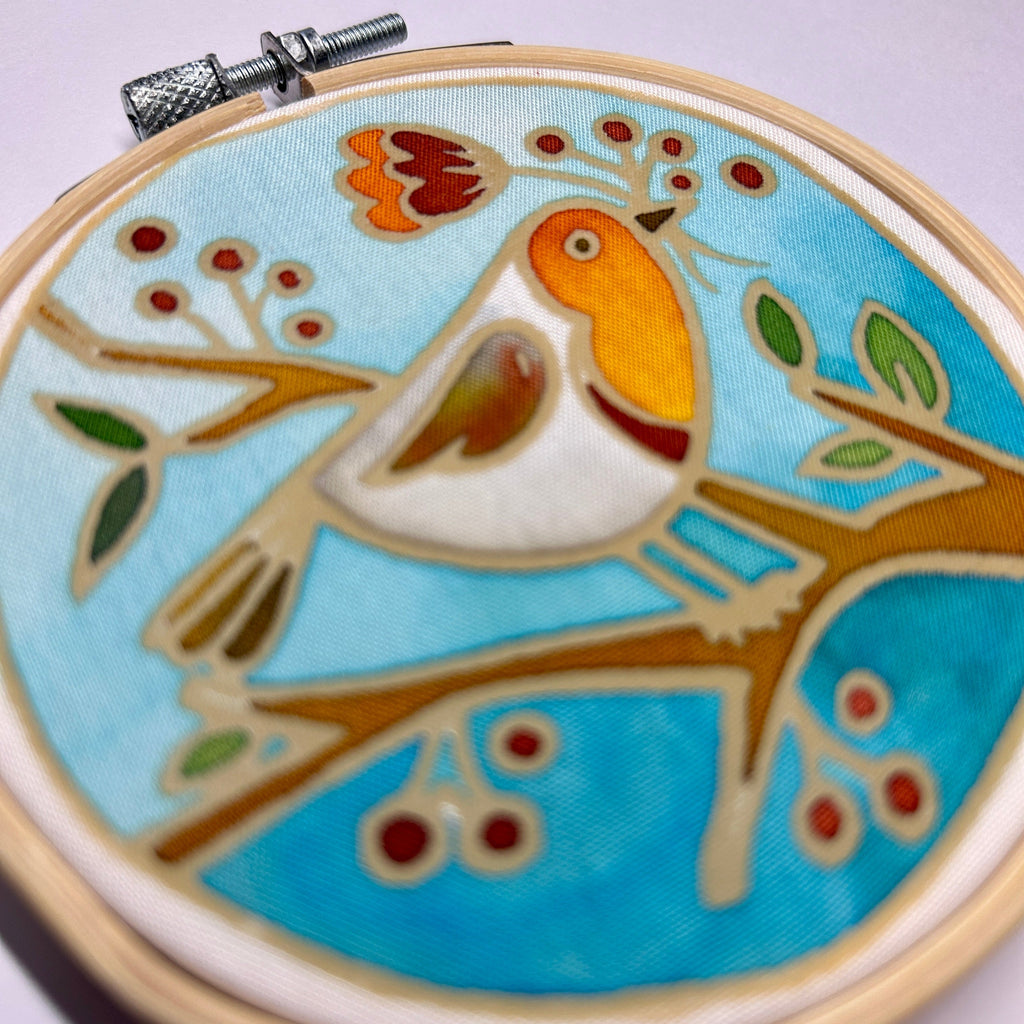 Mini Batik Craft Kit – Cheeky Robin | Hand-Waxed DIY Craft Kit