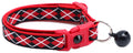 Red Argyle Breakaway Cat Collar