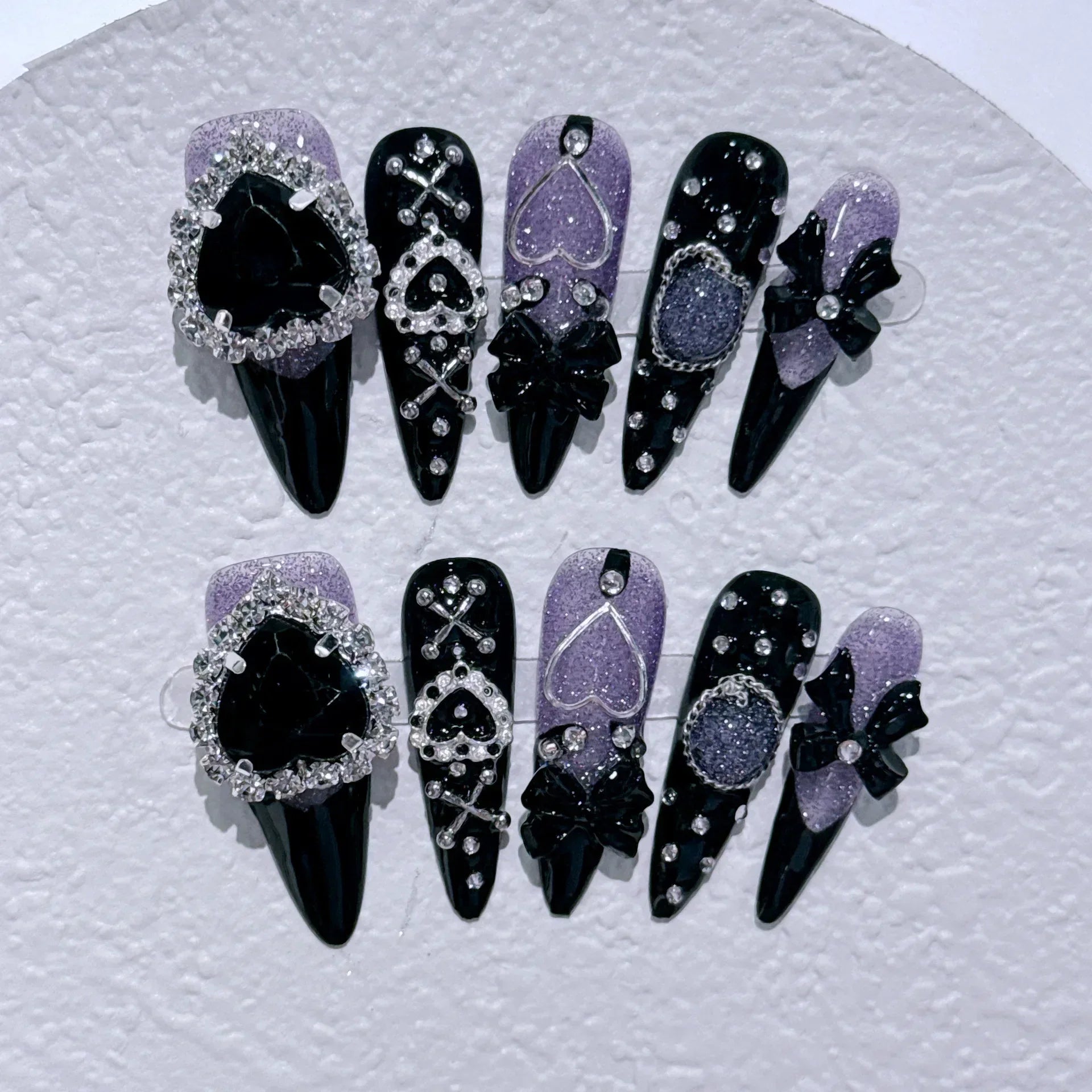 Long Almond Press on Nails