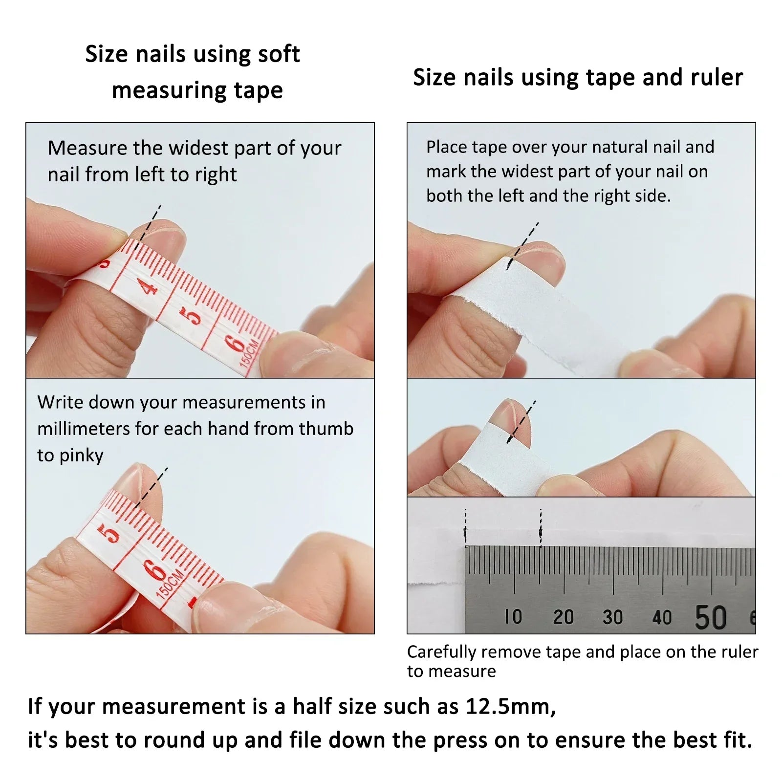 Long Almond Press on Nails