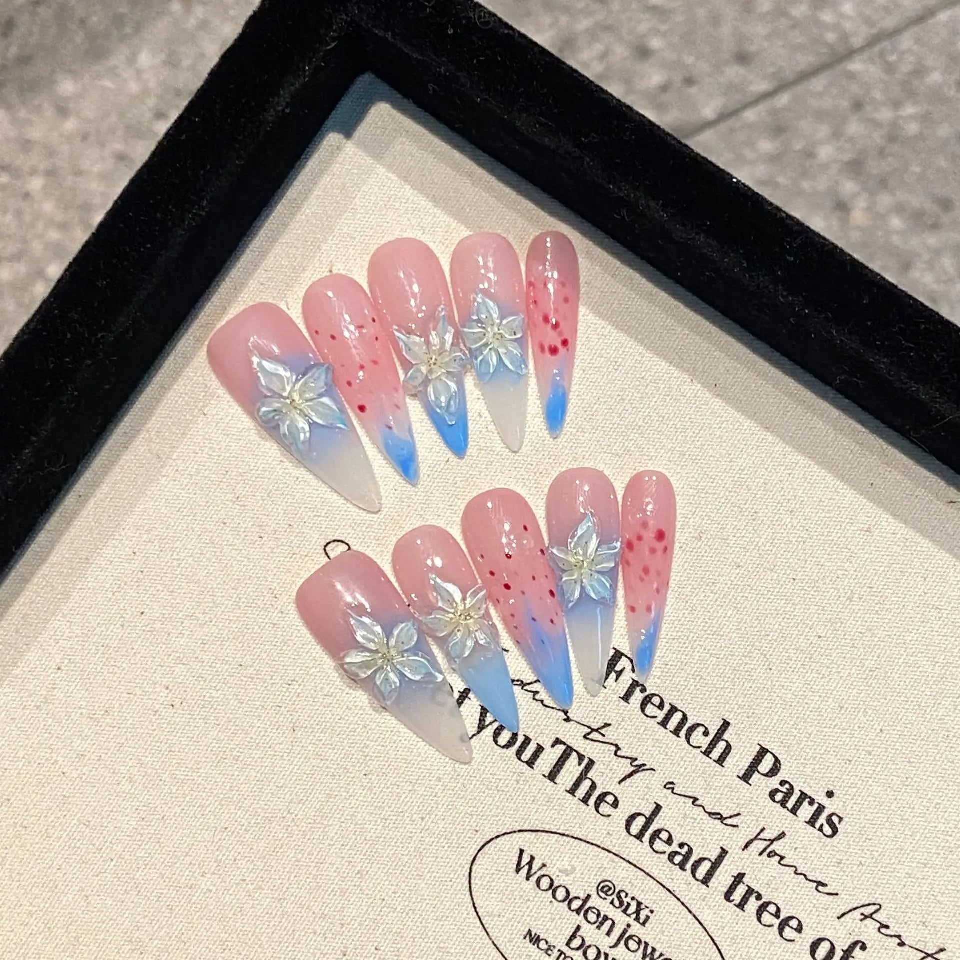 Long Almond Press on Nails