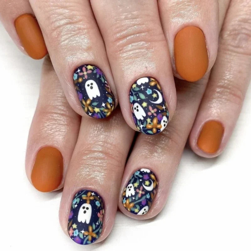 Halloween Pumpkin Press-On Nails