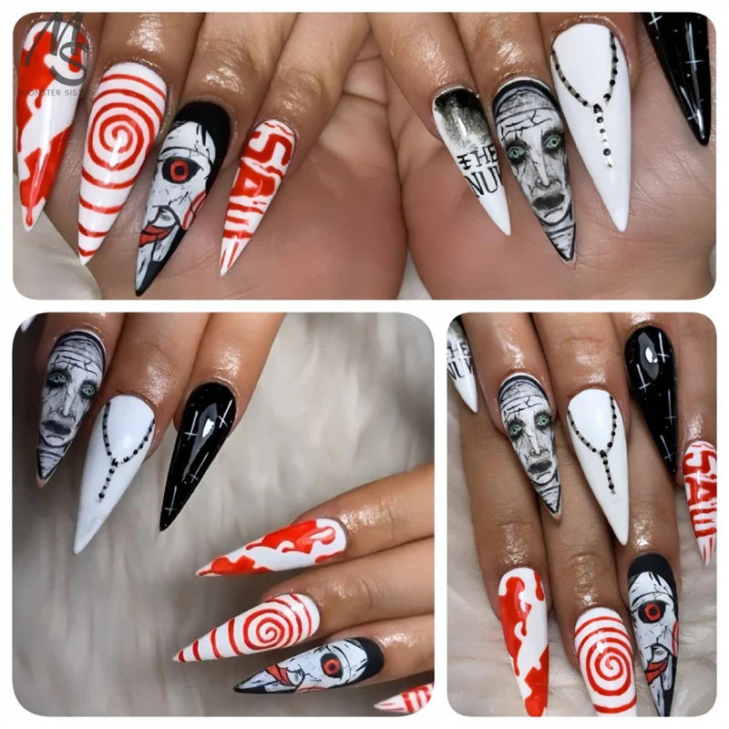 Skull Glam Press-On Nails