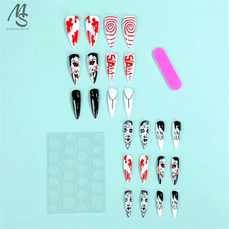 Skull Glam Press-On Nails