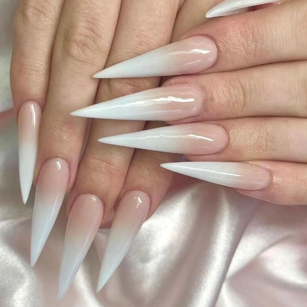 Striped Stiletto Press-On Nails