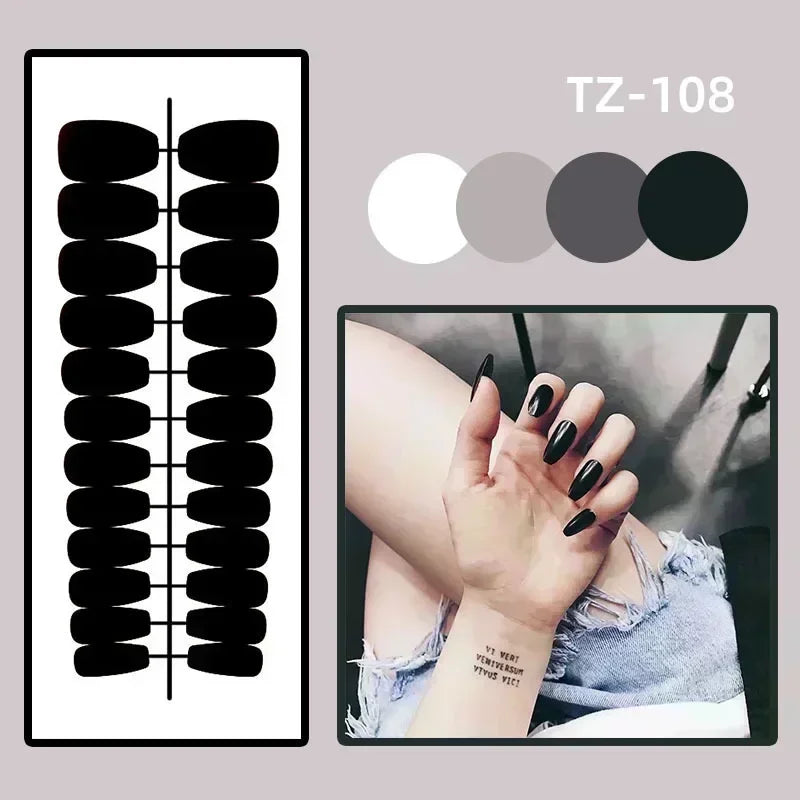 Striped Stiletto Press-On Nails