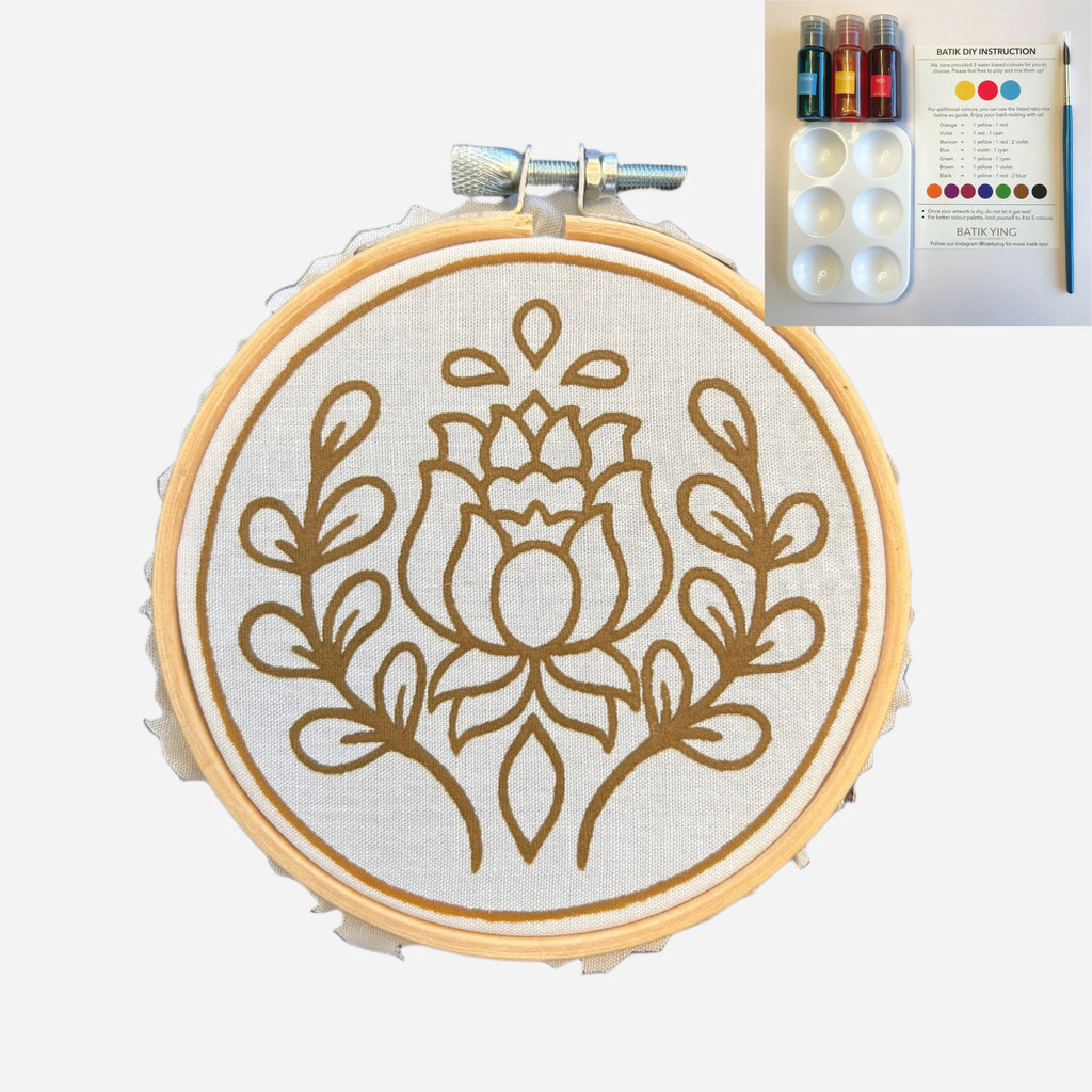 Mini Batik Craft Kit – Victorian Rose | Hand-Waxed DIY Craft Kit