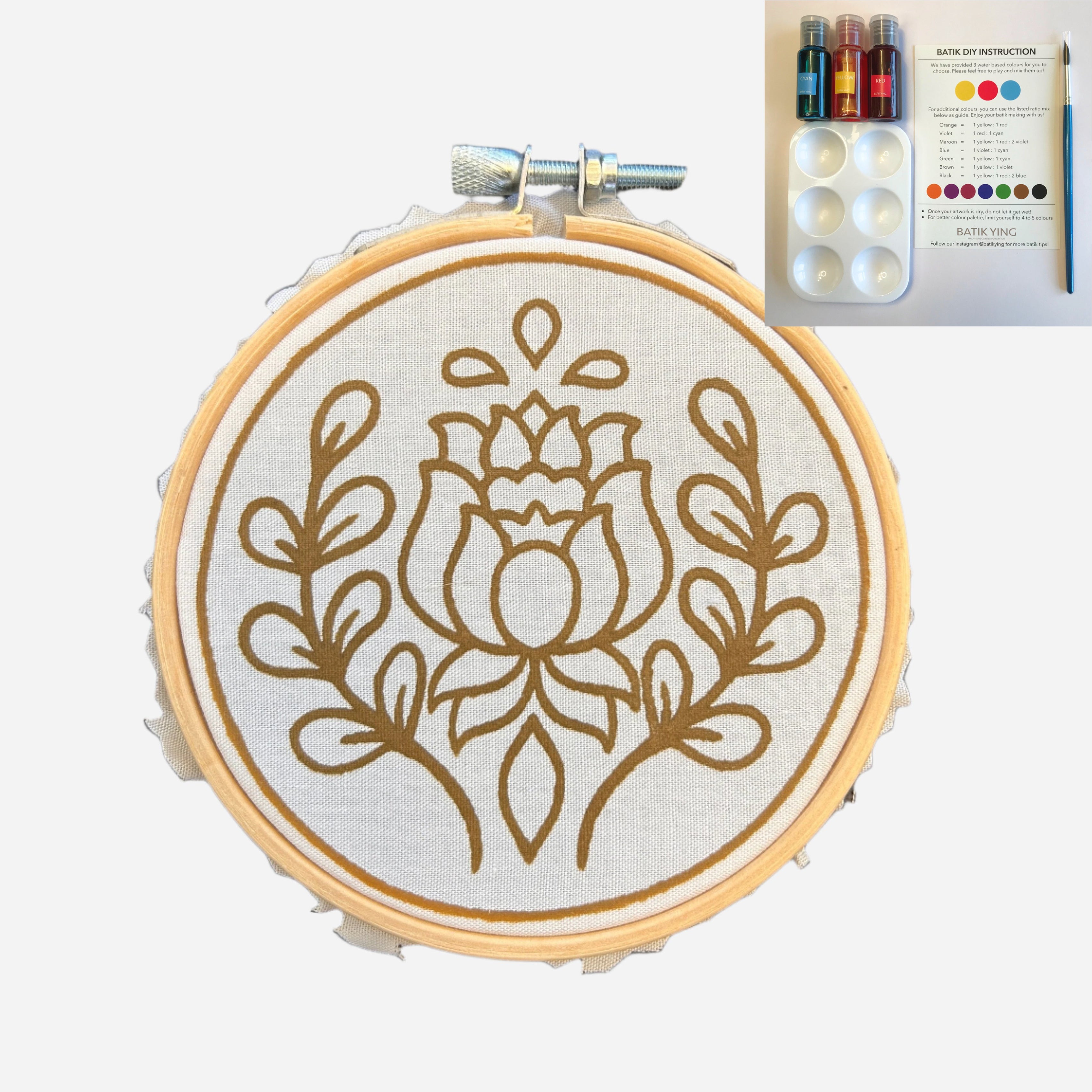 Mini Batik Craft Kit – Victorian Rose | Hand-Waxed DIY Craft Kit