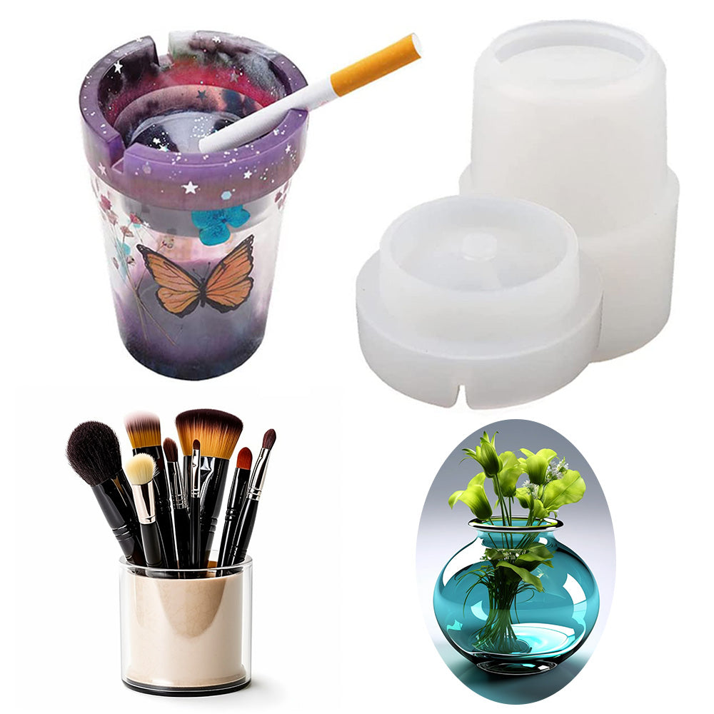 ?Silicone DIY Ashtray Epoxy Resin Mold Handmade Resin Casting DIY Home Decor