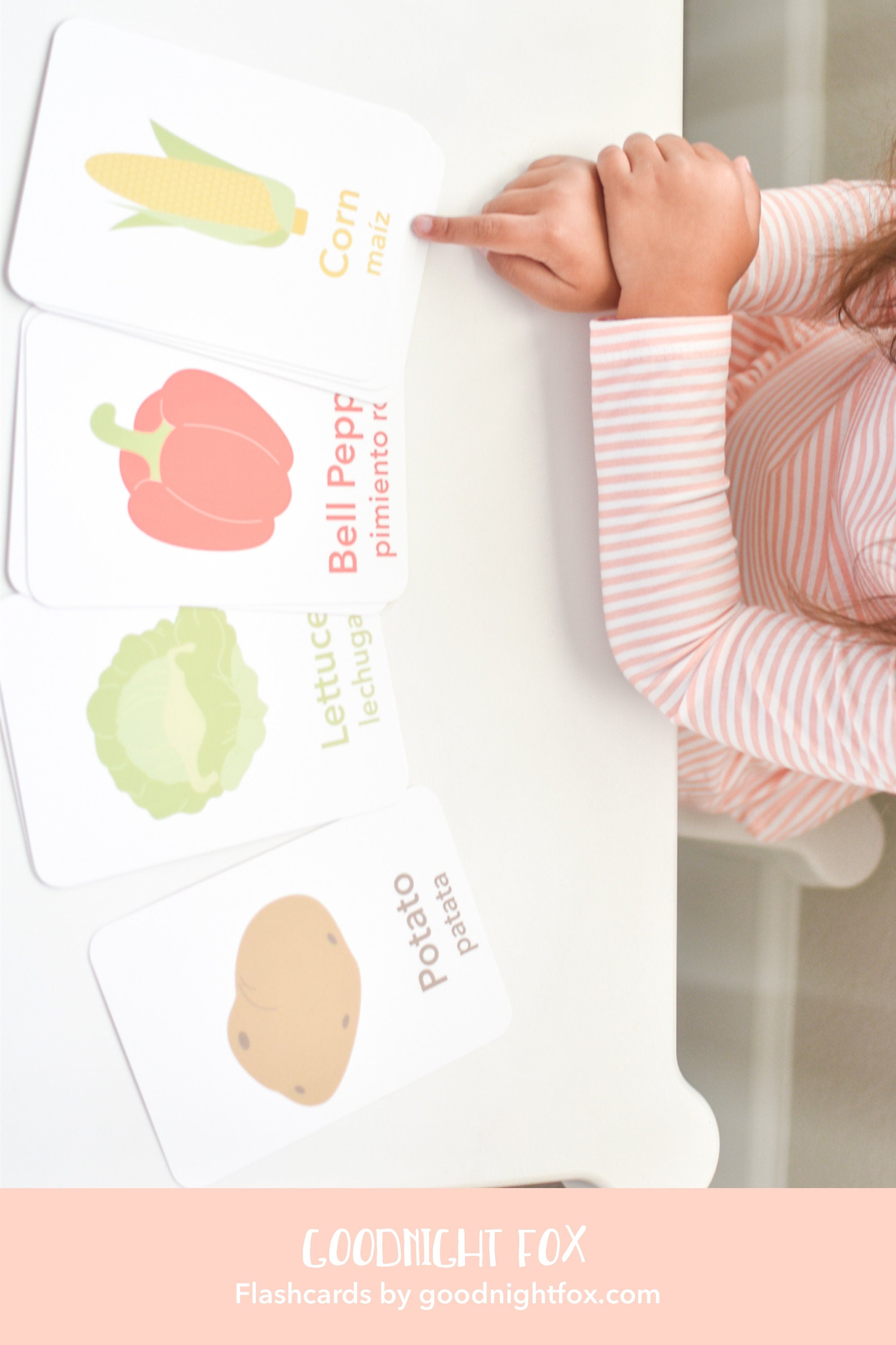 Vegetable Flashcards for Toddlers | Kids Food Learning Cards | Preschool Garden Activity