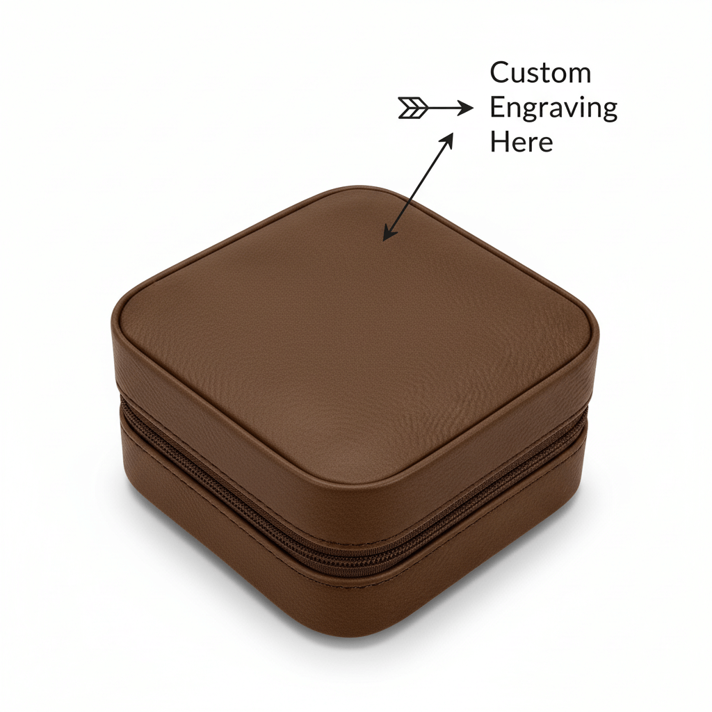 personalized travel jewelry box Laserable Leatherette Jewelry Box