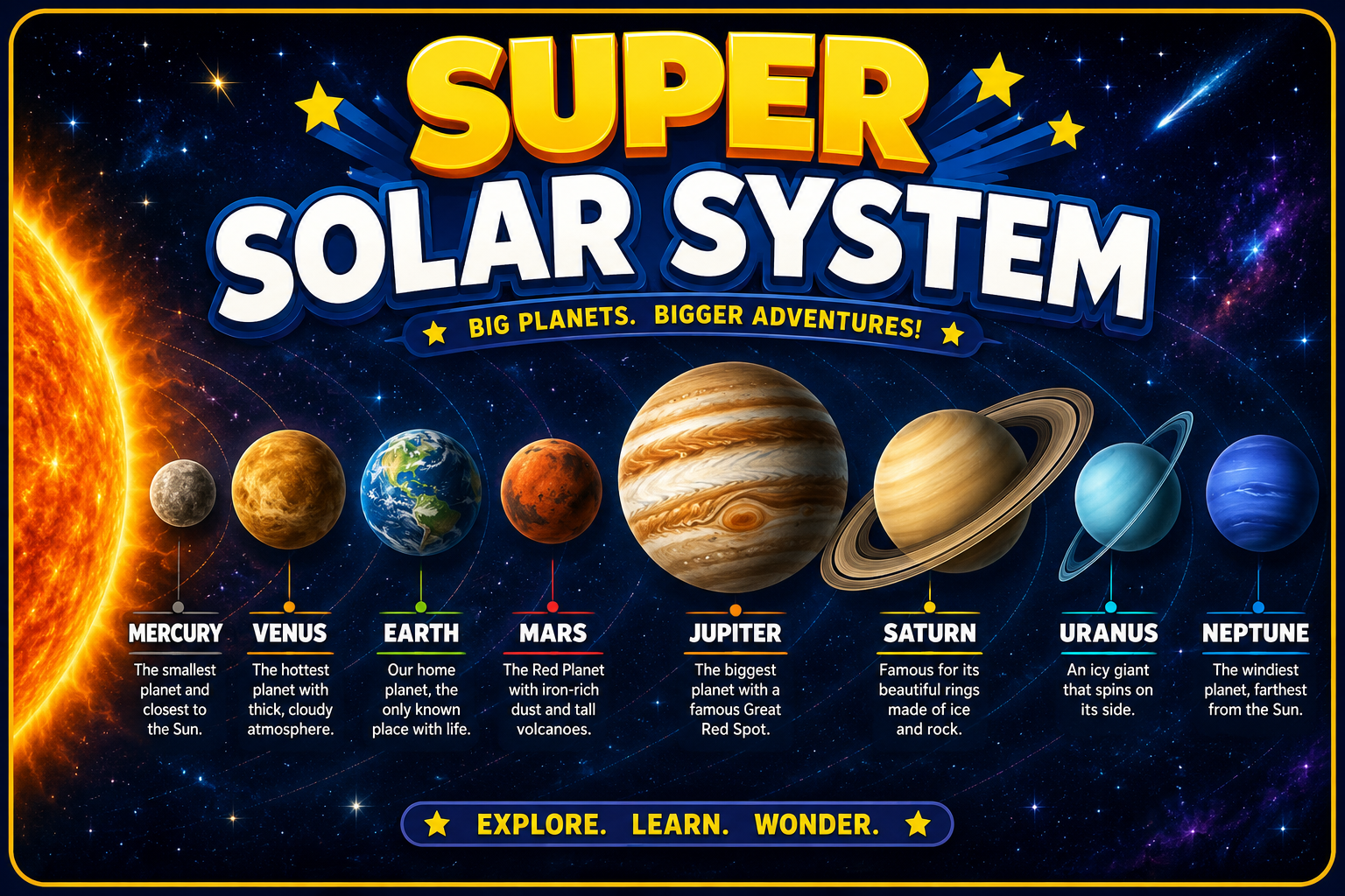 SOLAR SYSTEM PLANET POSTER SET