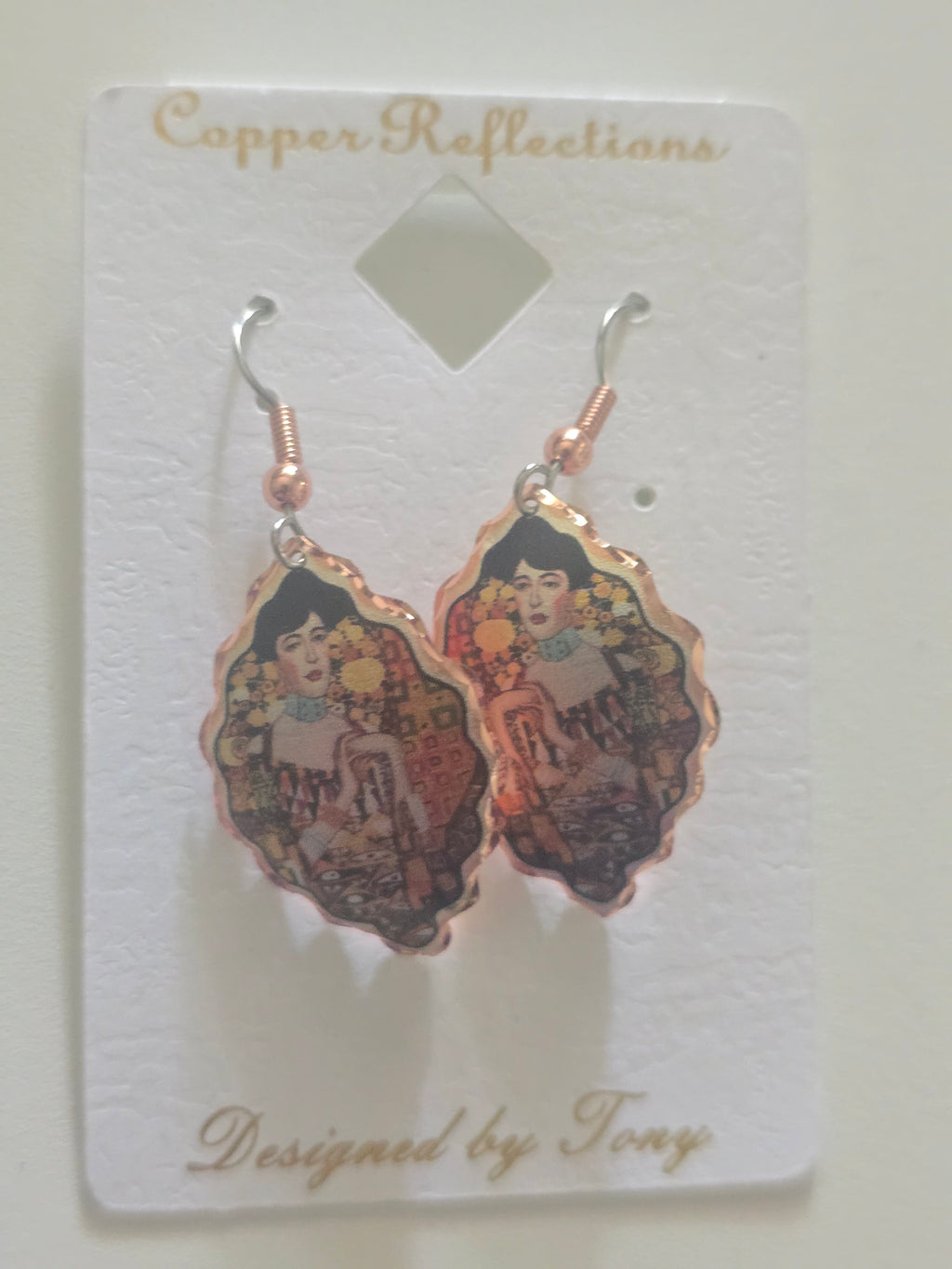 Handmade Copper Dangle Earrings Hypoallergenic