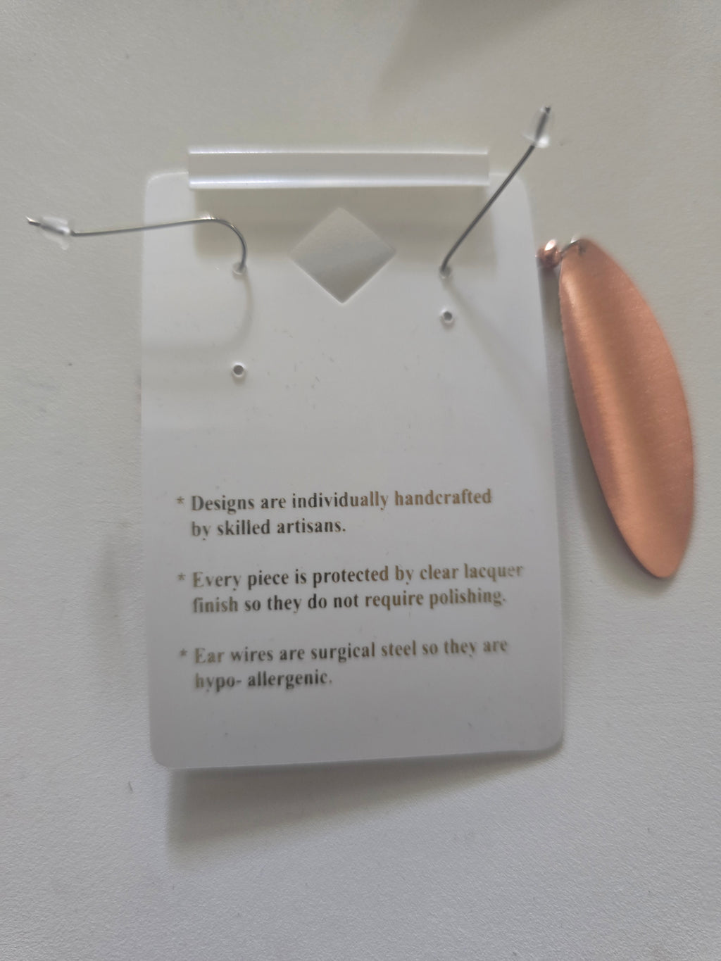 Handmade Copper Dangle Earrings